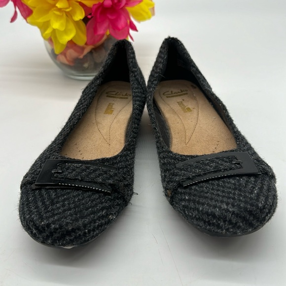 Clarks Gray Tweed Ballet Flat Size 6.5 BFL6124A - Picture 2 of 7